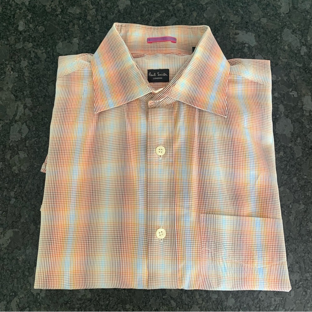 Paul Smith London Button Down shirt Gingham size 15.5/39